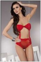 Body bustier rouge Saint Valentin S/M 36/38